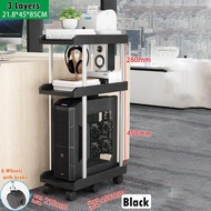 360 Rotating Computer Case Holder CPU Stand PC Base Trolley With Wheels Desktop Tower Base Cart