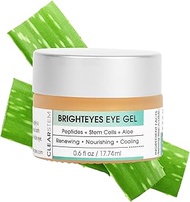 CLEARstem - BRIGHTEYES - Nourishing Anti-Aging Eye Gel - For Puffy Eyes, Crow's Feet, &amp; Dark Circles - Made with Collagen, Stem Cells, Peptides &amp; Aloe Vera - Vegan - Gluten Free - Men &amp; Women - 0.6 oz