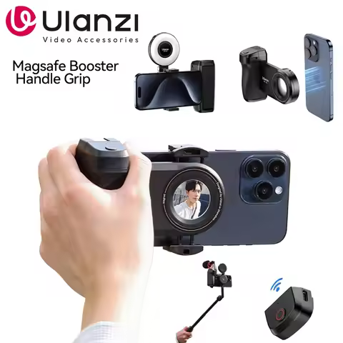 Ulanzi MA35 Selfie HandGrip Booster Bluetooth Shutter for iPhone 16 15 Android phone Photo Stabilize