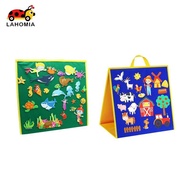 LAHOMIA Felt Stories Activities Kits Car Airplane Toy Gift for 3+ Years Old Sensory Toys Educational