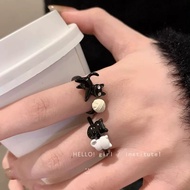 Cute Acrylic Kitty  Cat Rings for Cute Girls