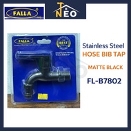 FALLA FL-B7802 Matte Black Stainless Steel Hose Bib Tap 304 Wall Faucet Outdoor Garden Water Tap Ant