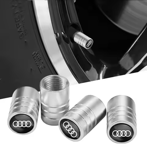 4Pcs Metal Car Wheel Tire Valve Caps Covers Auto Accessories For Audi TT RS3 S5 Q7 Q8 A1 A2 A3 A4 A5