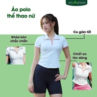 Icado HT605 Women's Sports Polo Shirt High Quality Elastic Breathable World Workout Clothing