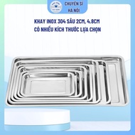 Stainless steel food tray size 27x20 - 4.8cm deep rice tray, baking tray, dining table tray