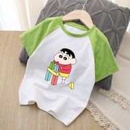 Girl Shirt Teen Shirts Simple Girl T-shirt Cartoon Crayon Shinchan Print Basic Design Baju Lengan Panjang Kanak Perempuan 韩国原宿