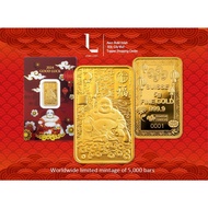 5 GRAM LJewellery PAMP Suisse 999.9 (24k) GOLD BAR 2024 LIMITED EDITION LAUGHING BUDDHA- G5