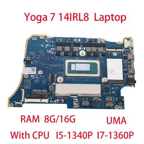 Laptop Motherboard For Lenovo Yoga 7 14IRL8 UMA With CPU I5 1340P I7 1360P RAM 8G/16G 5B21K97192 100