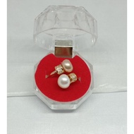 C2 CERTIFIED LOMBIK FRESHWATER PEARL RING 2 SMALL BUTTERFLY PEARL RING GOLD RHODIUM RING FREE SIZE R