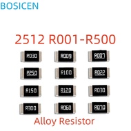 10PCS 2512 SMD Alloy Resistor 2W 1% R001 R002 R003 R004 R008 R009 R010 R012 R015 R020 R025 R060 R070