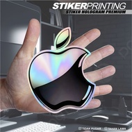 Premium hologhram apple logo printing sticker, cool apple logo sticker