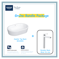 Grohe 600mm Eurocosmo Counter Top Basin + Grohe Eurodisc Sink Mixer Tap XL Bundle Package