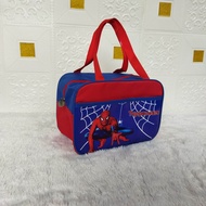 Tupperware Tas bekal motif Spiderman ( zipper bunga es )