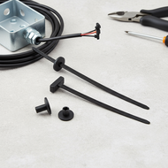 Nylon cable tie buckles, universal wire connector, heat shrink tube, LED strip clip, 20/50/100 pcs. 