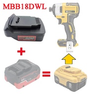 MBB18DWL Adapter for Metabo 18V Battery to For Dewalt 18V 20V for FlexVolt 20V 60V Battery Tool