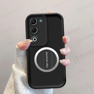 Casing For OPPO A5 5G 2025 CPH2735 Border Protection Cover With Magnetic Self Adhesive Sticker