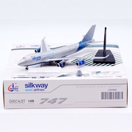 JCWING 1: 400 Alloy Airplane Model Aceberbell Silk Road Airlines B747-400F 4K-BCH