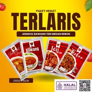 4pcs @40gr Jengkol Sambal, Medan Anchovy Sambal, Rebon Sambal, Onion Sambal, Sachet Sambal, Sachet S