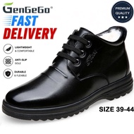 GenGeGo Waterproof Winter Snow Boots Men Winter Leather Men Kasut Winter Lelaki Winter Boots Anti Sl