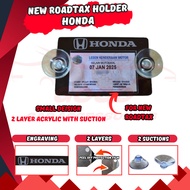 Car Honda Roadtax Holder Small New 2024 Engraving Laser Pemegang Rotek Rotex Kereta Cover Casing