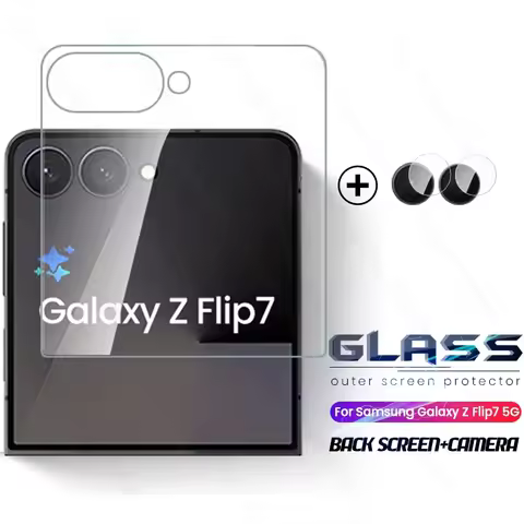 2To1 Camera Protective Glass For Samsung Galaxy Z Flip 7 Flip7 ZFlip7 5G Clear 9H Tempered Glass Ful