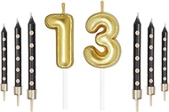 Gold Number Candles,Gold Candle for Cake,13 Birthday Candles,Wedding Decorations,Gold Cake,13th Birt