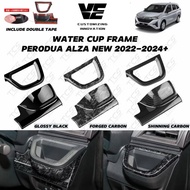 Vemart Perodua alza 2022-2025 new carbon fiber dashboard watercup frame cover garnish accessories al