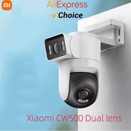 Xiaomi กล้องเลนส์คู่กลางแจ้ง CW500 WiFi 6สีเต็มรูปแบบมองเห็นกลางคืนแสงไฟเสียงเตือน IP66กล้องรักษาความปลอดภัยสำหรับแอป Mi Home