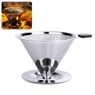 Pour Over Coffee Dripper Stainless Steel Coffee Filter Removable Dripper With Stand Reusable Cone Dripper