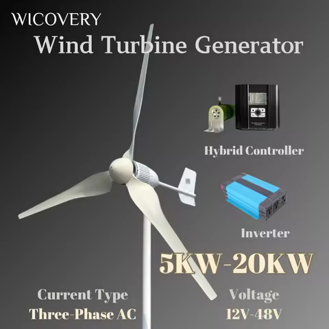 Home Use 30KW 20KW Horizontal Wind Turbine Generator 96V 48V 24V Free Energy Magnetic Dynamo Strong 