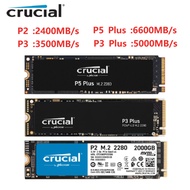 Crucial P5 Plus 500GB 1TB 2TB PCIe 4.0 3D NAND NVMe M.2 Gaming SSD Up to 6600MB/s 500G 1T 2T High Performance M.2 2280