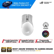 ROG Keris Wireless AimPoint White lightweight Wireless RGB gaming mouse - 75g, 36,000 dpi, tri-mode connectivity