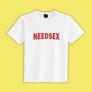 NETFLIX NEED SEX 諧音 衣服 T恤 白T 短袖 純棉 吸濕排汗 涼感衣