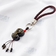 天然金黑曜石貔貅鑰匙圈鑰匙掛(含開光)驅邪、化煞、轉運、增財