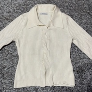 Ecinos Marketing Twisted Knit Top in Beige