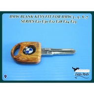 BLANK KEYS Fit For BMW 3 5 6 7 SERIES E21 E30 E12 E28 E24 E23 (9) // Empty Key Brown