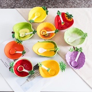 Creative Ceramic Bowl Fruit Bowl Vegetable Salad Bowl Children's Dining Bowl Student Bowl Dessert Bo