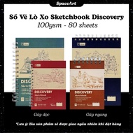 XO Sketchbook Discovery Spring Drawing Book - 80 sheets - 100gsm - HORIZONTAL BOND (Notebook cover d