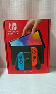 Switch OLED主機 電力加強版 [全機如新 只用兩次] 螢幕。 拆售配件 OLED底座 joy -con手把 充電器 組合握把 腕帶 HDMI線