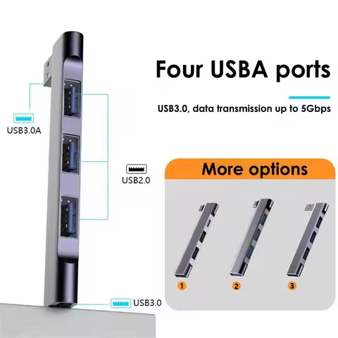 High Speed Docking Station Splitter PD Charging OTG Adapter USB 3.0 USB-C HUB