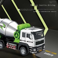Alloy Inertia Mixer Truck Large Cement Truck Children's Toys Simulation Concrete Pump Truck Baby