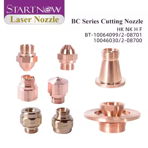 Startnow Laser Nozzle HK NK Caliber 1.0-4.0mm Thread M10 Single Double Layer Cutting Nozzles For BT 