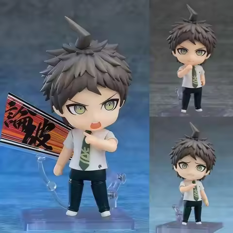 Anime Model Nendoroid 2828# Hajime Hinata Q Version Action Figures Interchangeable Face Posable Desk