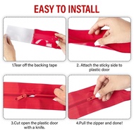 Self-Adhesive Heavy Duty Zipper Door 7ft X 3in for Dust Barriers in Construction and Renovation