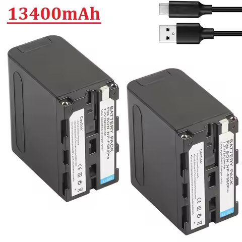 13400mAh NP-F980 NP F990 NP F980 F970 F960 Battery + USB Cable for Sony F330 F570 F750 F770 MC1500C 
