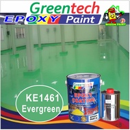 KE1461 EVERGREEN ( 5L ) Epoxy paint ( GREENTECH PAINT ) Cat Lantai ( 4L EPOXY Paint + 1L Hardener ) EPOXY FLOOR