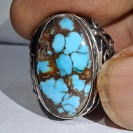 PERSIAN TURQUOISE SILVERRing LIGHTbiru EST DIM 21x11.5x7.5 Ring 9