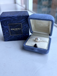 清貨減價 - 【Vintage】Mikimoto 中古鉑金 8.5mm 珍珠戒指 ｜ PT900 頂級 Akoya 強光正品
