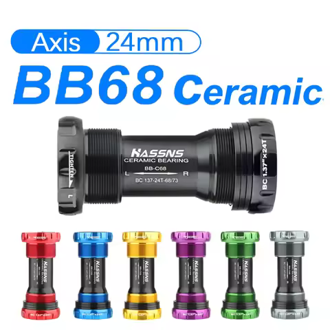 BB68 Ceramic Bottom Bracket 24mm Threaded Bicycle BB BSA Central Movement Bottom Bracket 68mm 73mm f