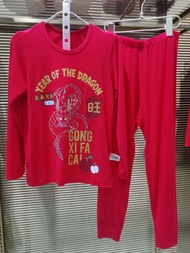 Aimixing Childrens Modal Thermal Underwear Set AK374D261 Boys Girls Thin Warm Clothes Red Dragon Yea